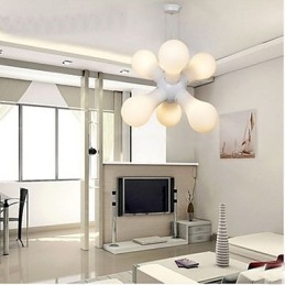 Luminária pendente de vidro simples