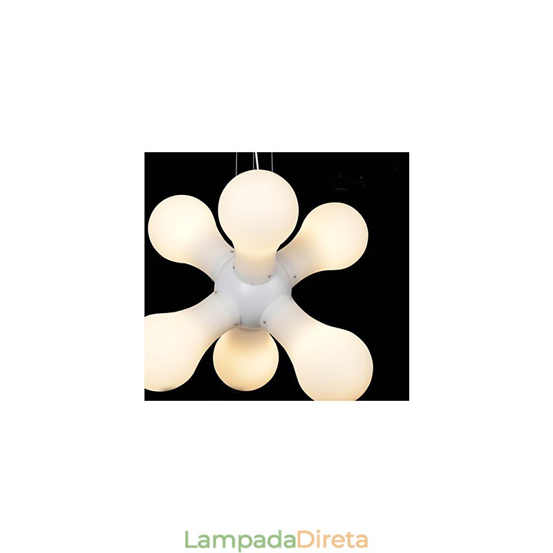 Luminária pendente de vidro simples
