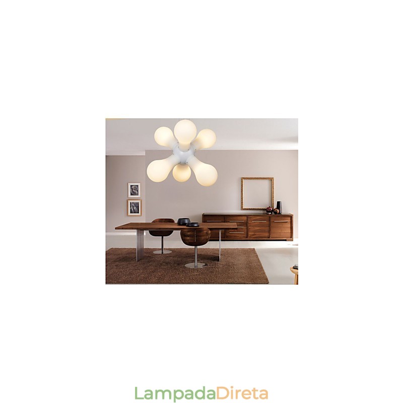Luminária pendente de vidro simples