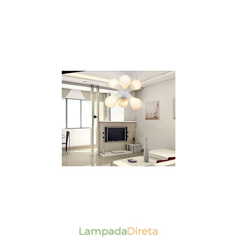 Luminária pendente de vidro simples