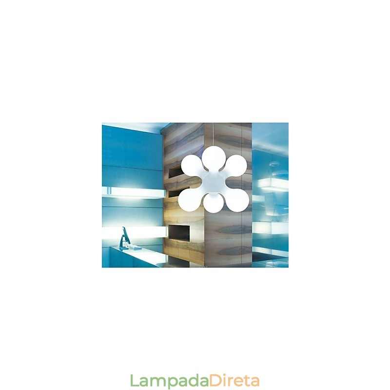 Luminária pendente de vidro simples