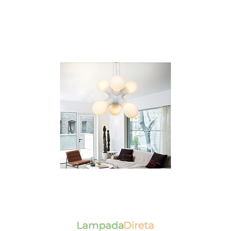 Luminária pendente de vidro simples