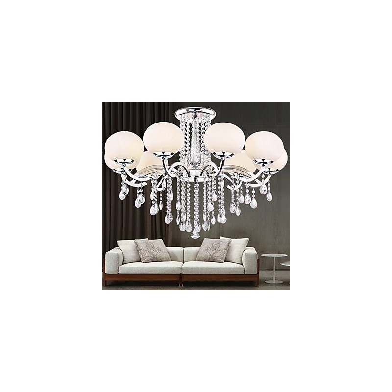 Lustre de Cristal Luxo Moderno Living 9 Luzes