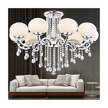 Lustre de Cristal Luxo Moderno Living 9 Luzes Lustre de Cristal Luxo Moderno Living 9 Luzes