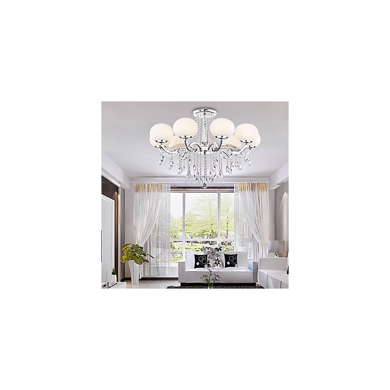 Lustre de Cristal Luxo Moderno Living 9 Luzes