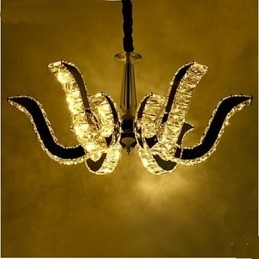 Lâmpada de cristal moderna, luxuosa, vela, luminária pendente de cristal