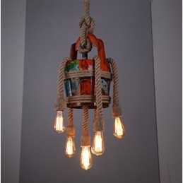 Lustre American Country Hemp Pavilion Lustre Padrão Retro De Produtos Patenteados
