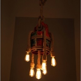 Lustre American Country Hemp Pavilion Lustre Padrão Retro De Produtos Patenteados