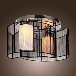 Luminária de Teto Design Moderno 2 Luzes Preto