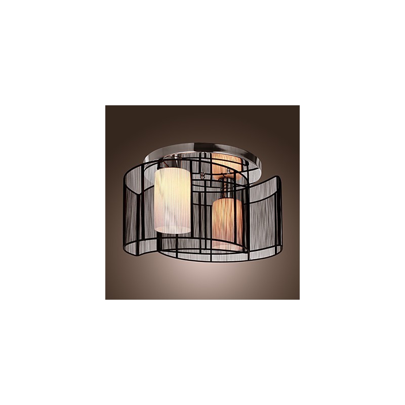Luminária de Teto Design Moderno 2 Luzes Preto