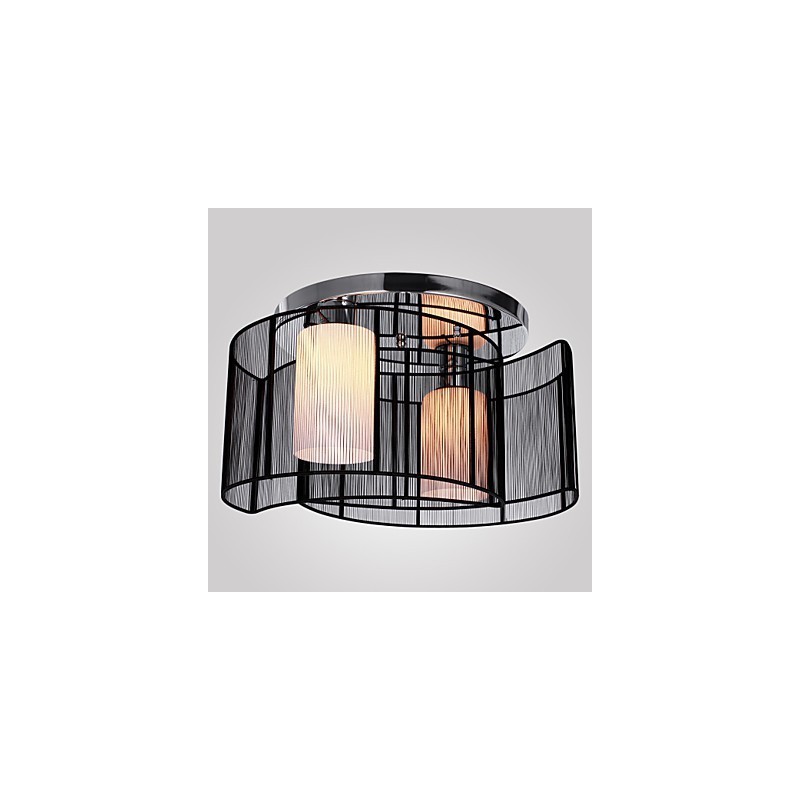Luminária de Teto Design Moderno 2 Luzes Preto