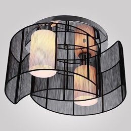 Luminária de Teto Design Moderno 2 Luzes Preto