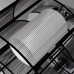 Luminária de Teto Design Moderno 2 Luzes Preto
