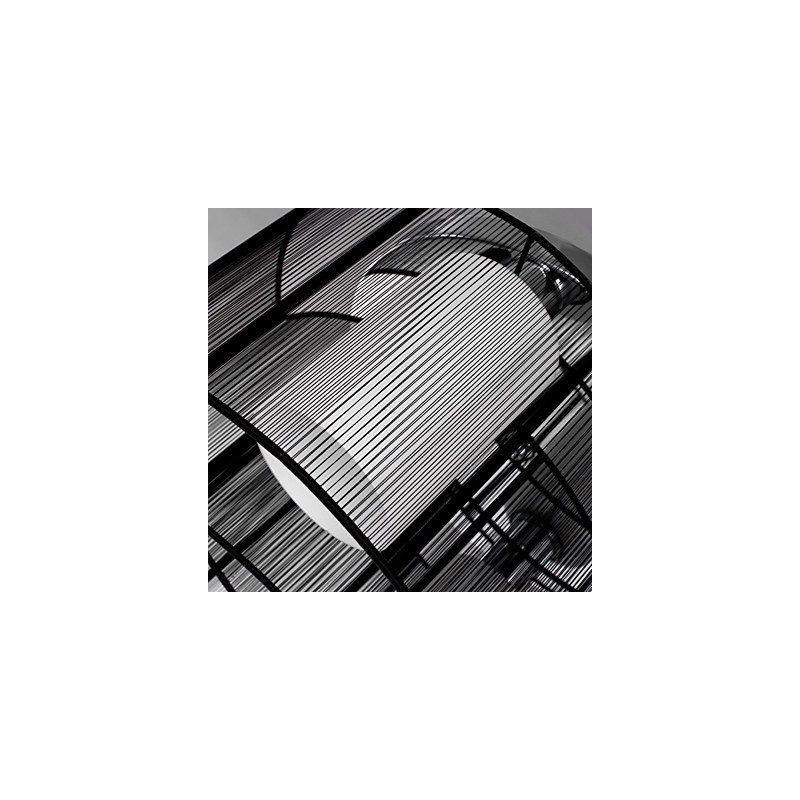 Luminária de Teto Design Moderno 2 Luzes Preto