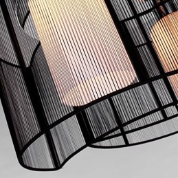 Luminária de Teto Design Moderno 2 Luzes Preto