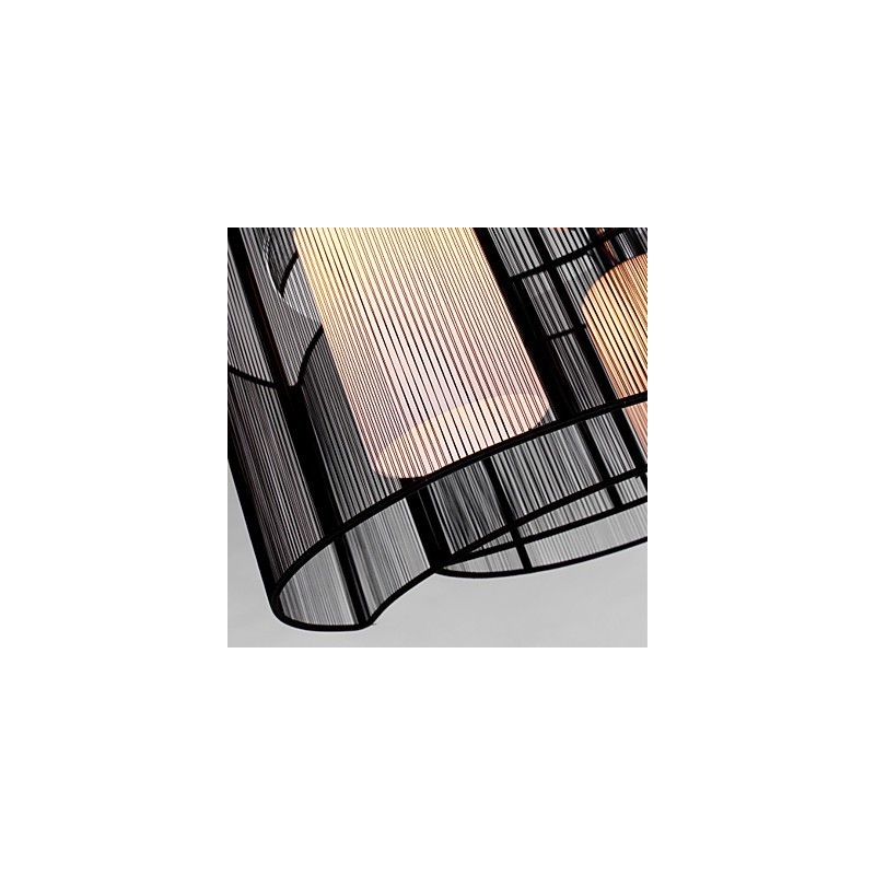 Luminária de Teto Design Moderno 2 Luzes Preto