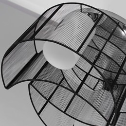 Luminária de Teto Design Moderno 2 Luzes Preto