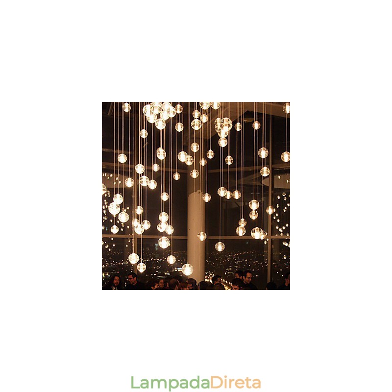 All Over The Sky Star Bocci Droplight Aurora Borealis Lâmpada de cristal de vidro moderna