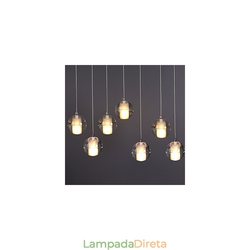 All Over The Sky Star Bocci Droplight Aurora Borealis Lâmpada de cristal de vidro moderna