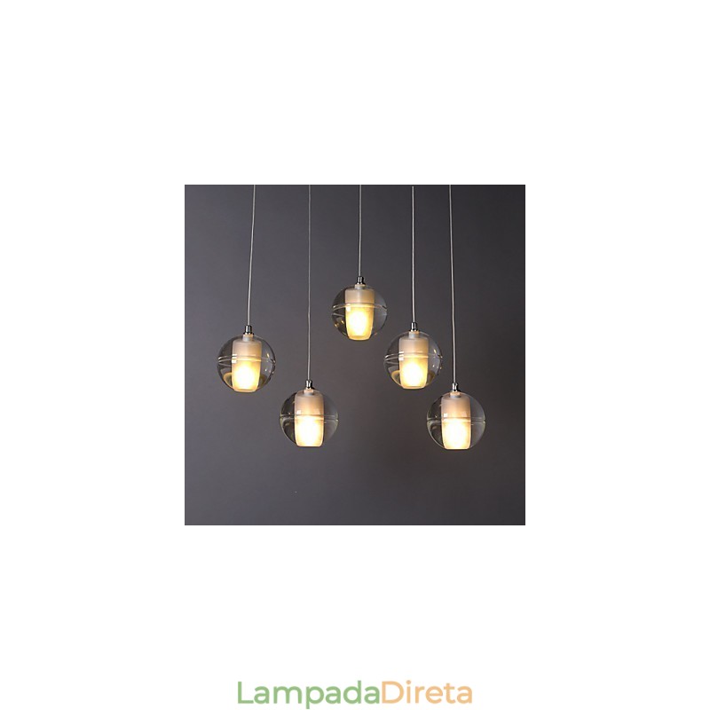All Over The Sky Star Bocci Droplight Aurora Borealis Lâmpada de cristal de vidro moderna