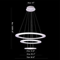 Luminária pendente acrílica moderna contemporânea de 75 watts