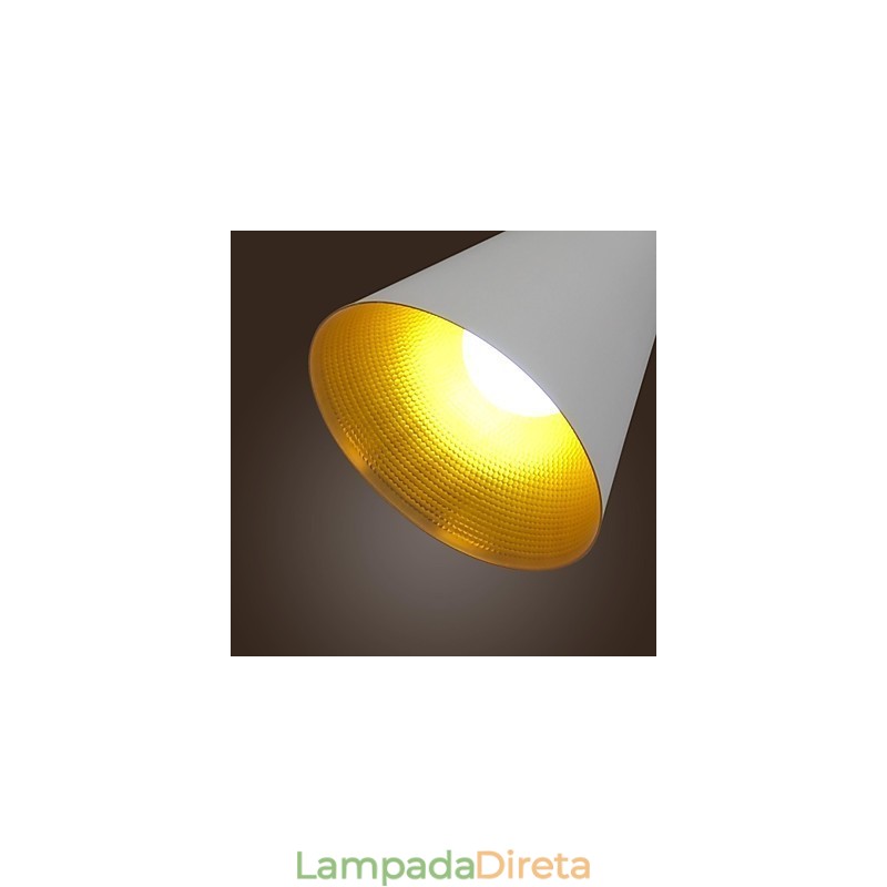 Luminária pendente de metal com pintura retrô country contemporânea moderna