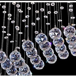 Luminária pendente 6 luzes moderna prata canpoy transparente cristal ondas luminárias de teto