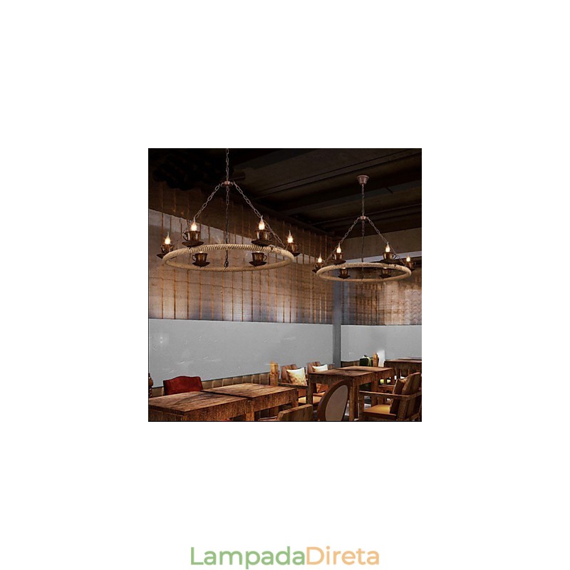 Lustre de corda de vento da indústria cerâmica Lustre RetroLron Simples