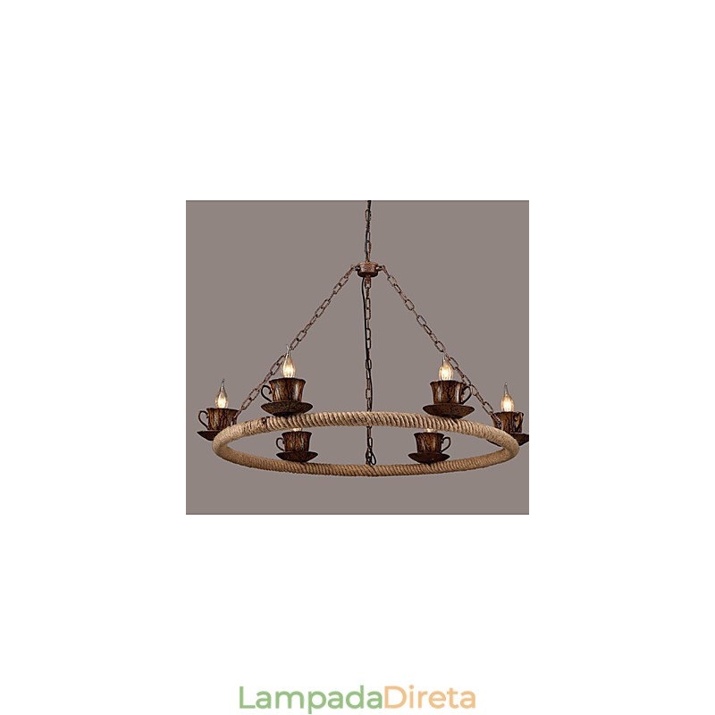 Lustre de corda de vento da indústria cerâmica Lustre RetroLron Simples