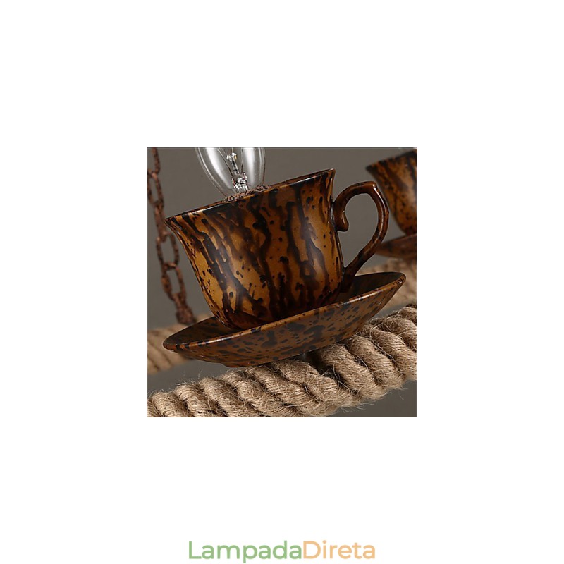 Lustre de corda de vento da indústria cerâmica Lustre RetroLron Simples