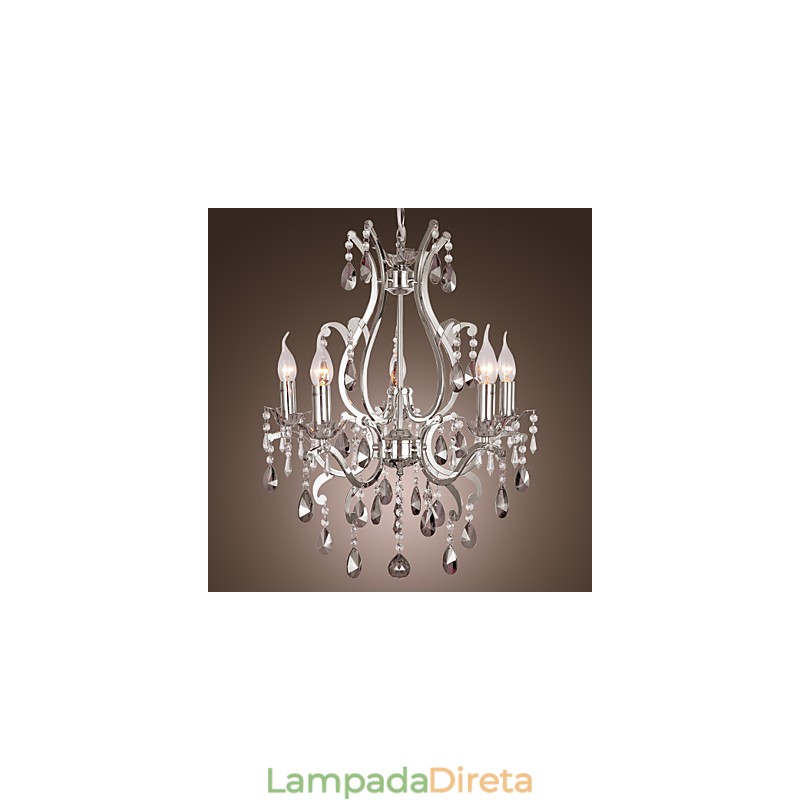 Lustre cromado clássico tradicional