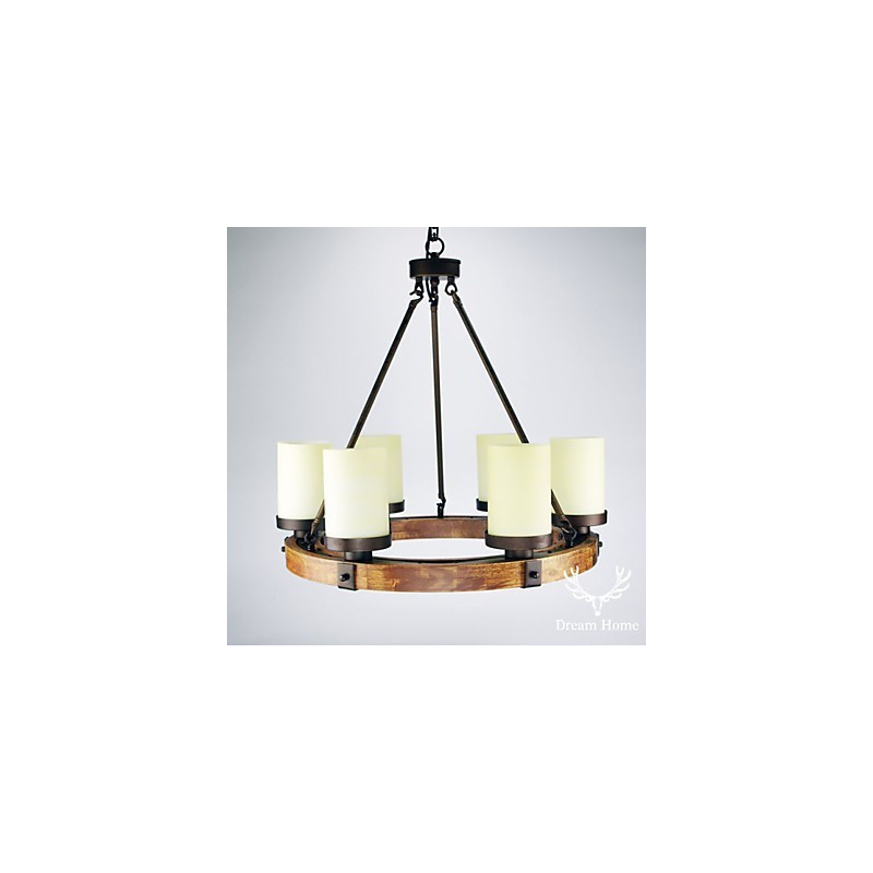 Lustre de madeira antigo vintage