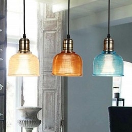 Lustre nórdico pequeno de vitral restaurando formas antigas