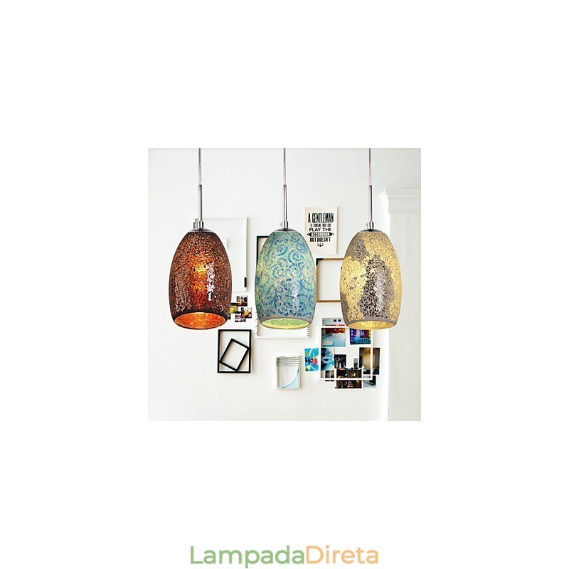 Luminária pendente de metal com pintura vintage clássica tradicional