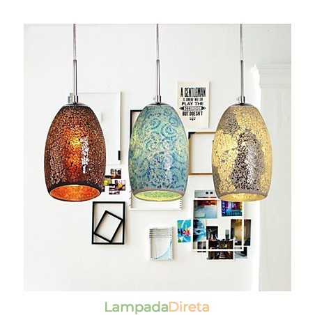 Luminária pendente de metal com pintura vintage clássica tradicional Luminária pendente de metal com pintura vintage clássica tradicional