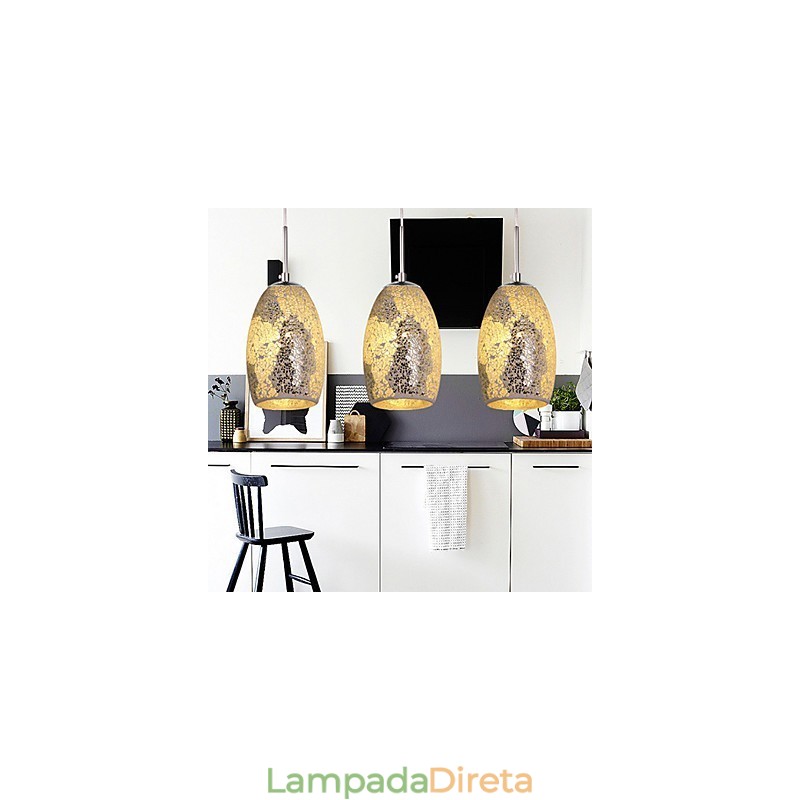 Luminária pendente de metal com pintura vintage clássica tradicional