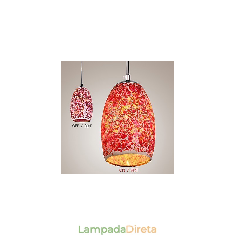 Luminária pendente de metal com pintura vintage clássica tradicional