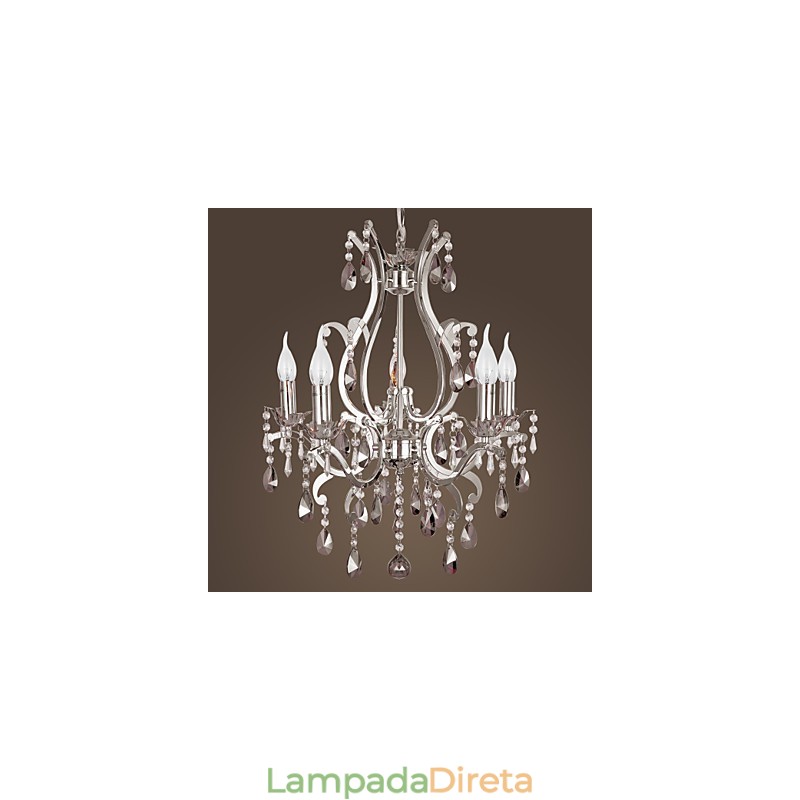 Lustre cromado clássico tradicional