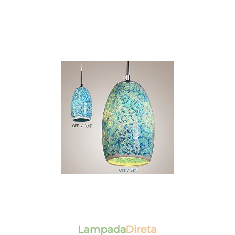 Luminária pendente de metal com pintura vintage clássica tradicional