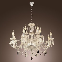 Lustre de vidro galvanizado de cristal rústico Lodge
