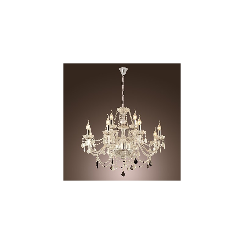 Lustre de vidro galvanizado de cristal rústico Lodge