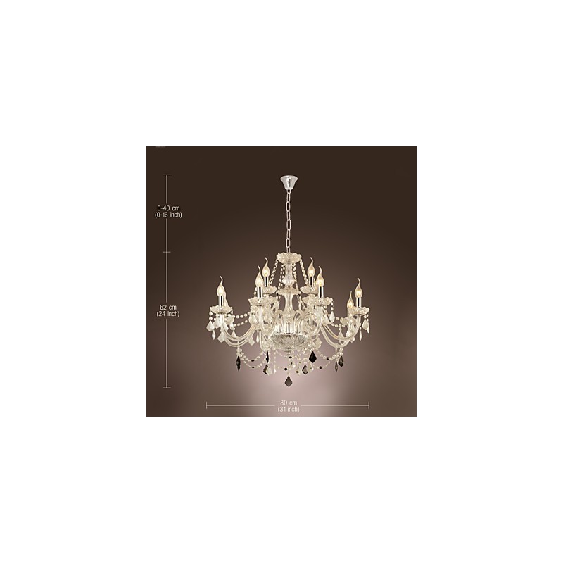 Lustre de vidro galvanizado de cristal rústico Lodge