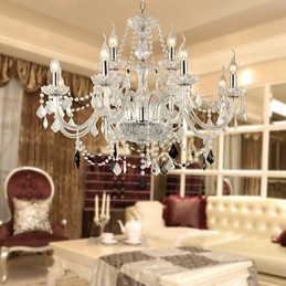 Lustre de vidro galvanizado de cristal rústico Lodge