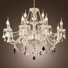 Lustre de vidro galvanizado de cristal rústico Lodge