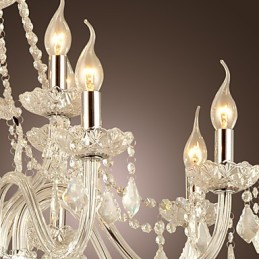Lustre de vidro galvanizado de cristal rústico Lodge