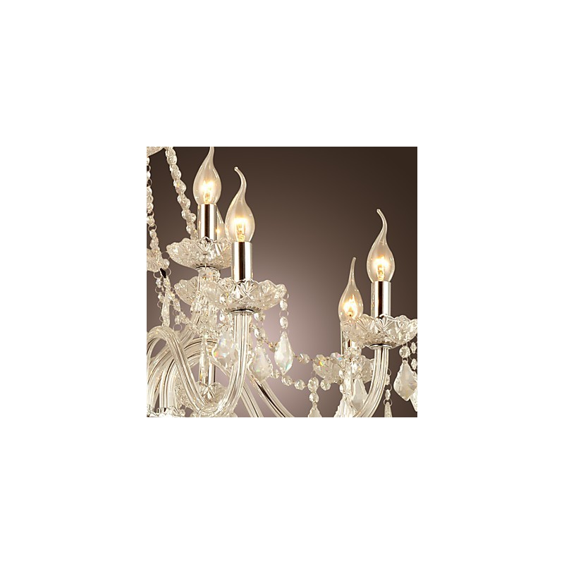 Lustre de vidro galvanizado de cristal rústico Lodge