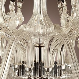 Lustre de vidro galvanizado de cristal rústico Lodge