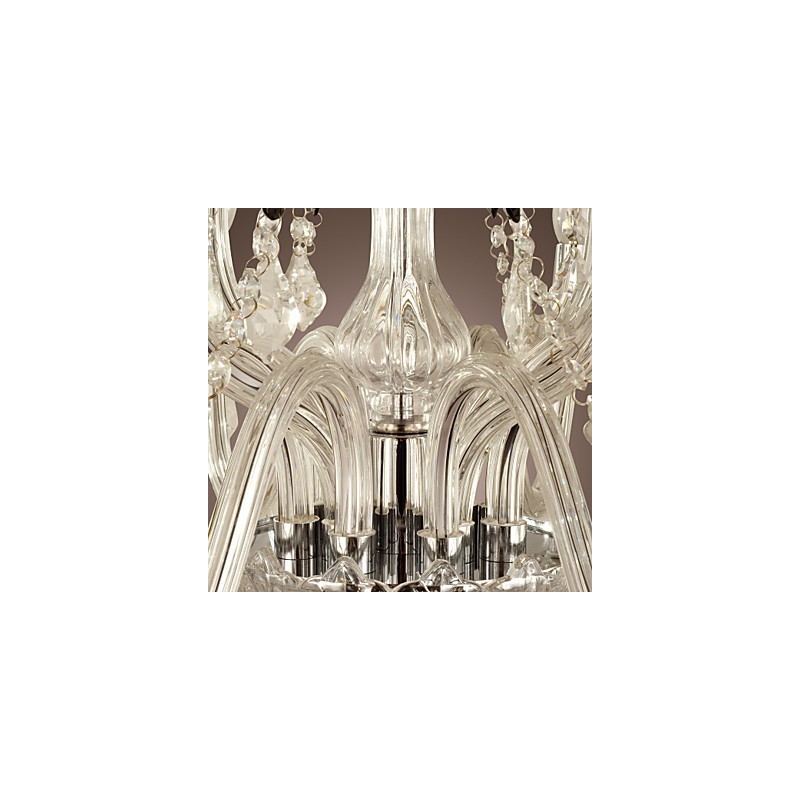 Lustre de vidro galvanizado de cristal rústico Lodge