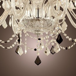 Lustre de vidro galvanizado de cristal rústico Lodge