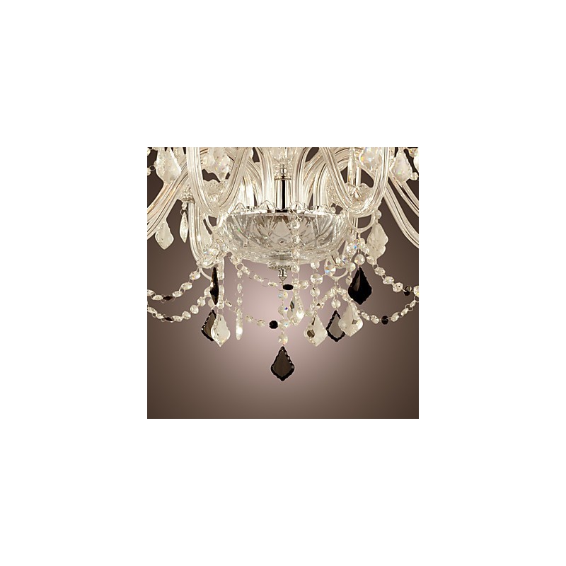 Lustre de vidro galvanizado de cristal rústico Lodge